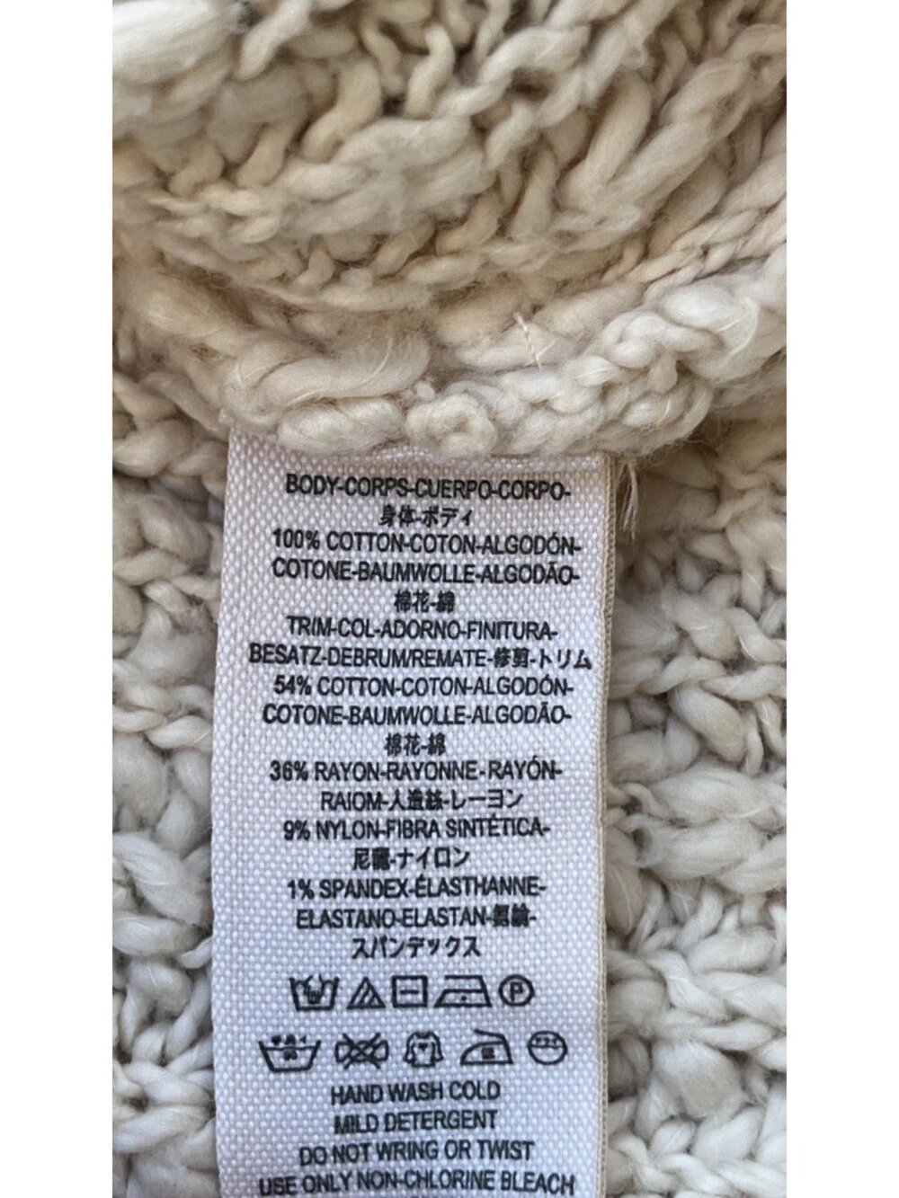Free People Pandora’s Boatneck Chunky Knit Sweater Ivory Size M NWT Flaw - Picture 6 of 14